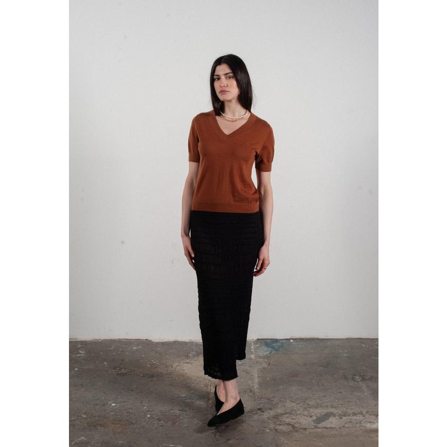Studio Cashmere8 Frida 10 V-Ausschnitt Kurzarm T-Shirt  