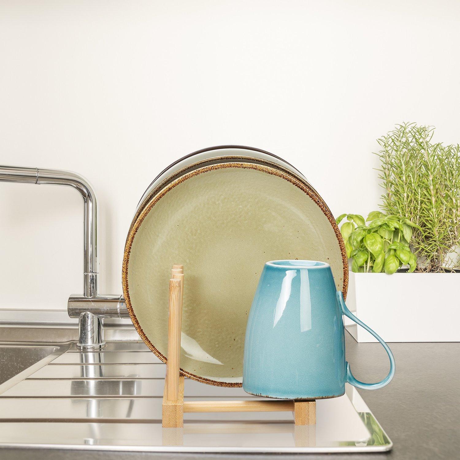 Northix Tellerständer Bambus  