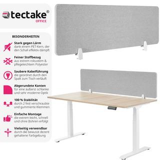 Tectake  Cloison de bureau Noisy avec coins arrondis 