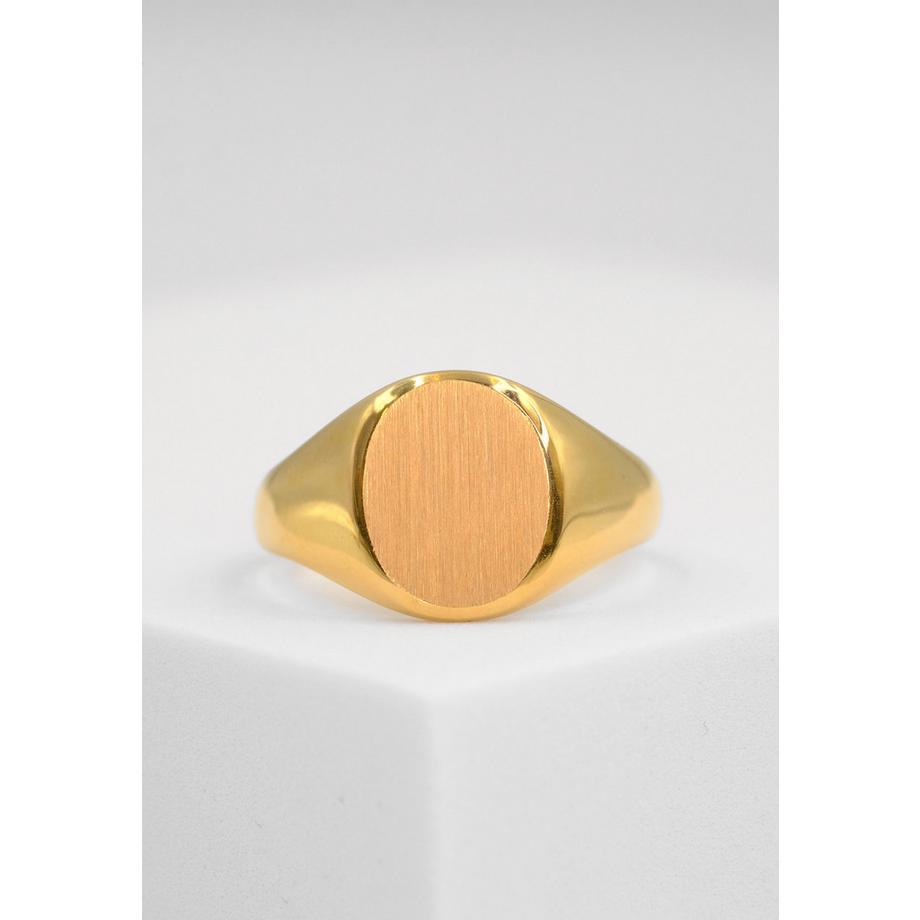 MUAU Schmuck  Plattenring Gelbgold 750 