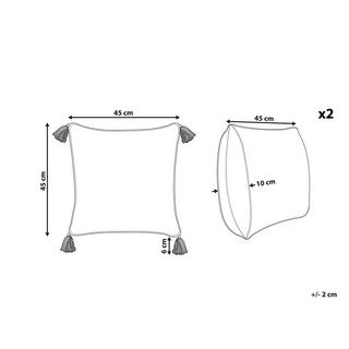 Beliani Kissen 2er Set aus Baumwolle Klassisch CORNUS  