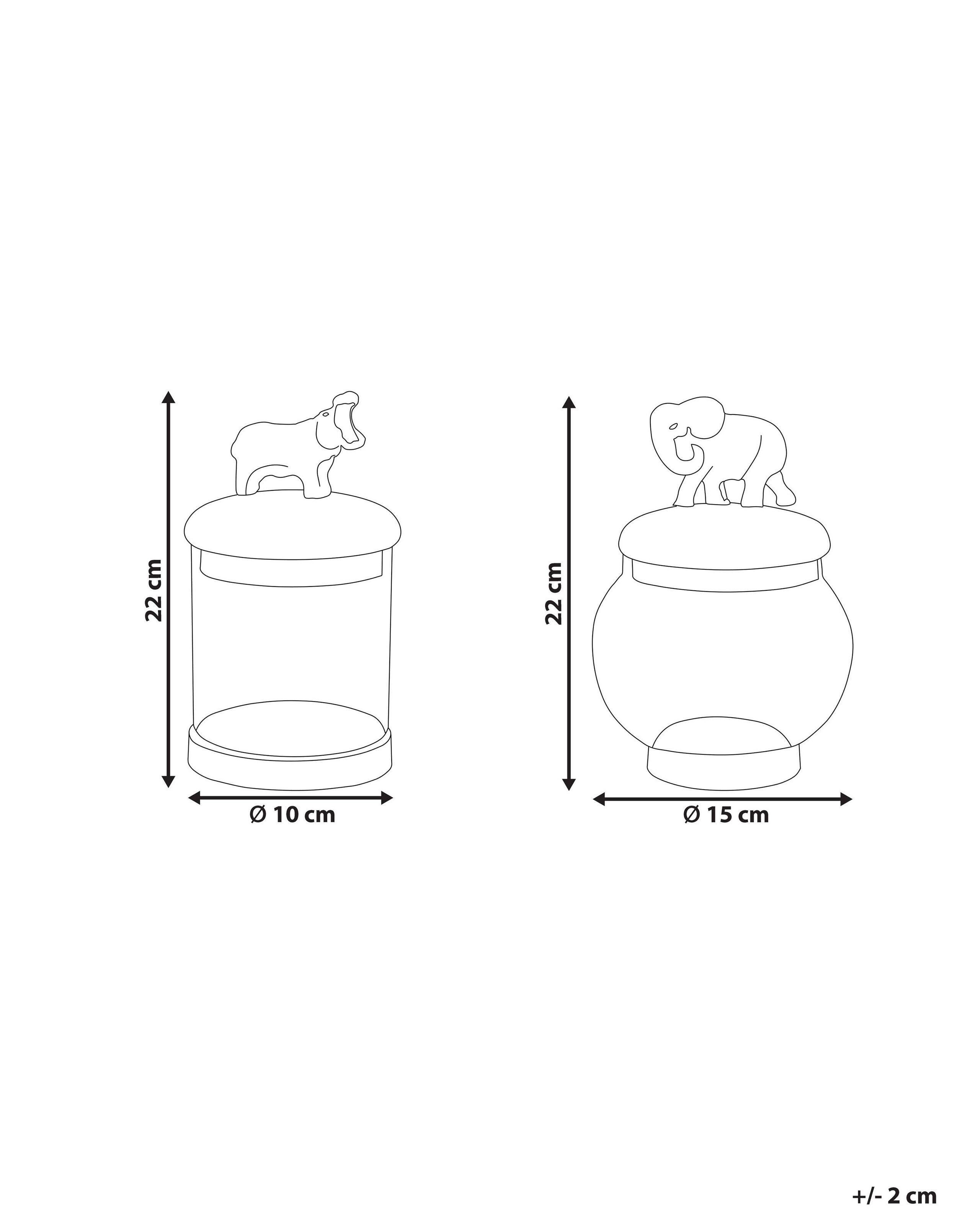 Beliani Lot de 2 boîtes de rangement en Aluminium Glamour LAKI  