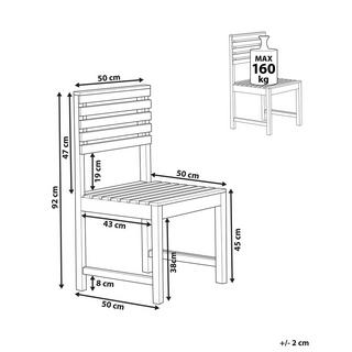 Beliani Modulo Poltrona en Legno d'acacia Scandinavo TREIA  