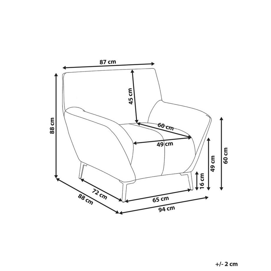 Beliani Sessel aus Stoff Modern LAKENE  