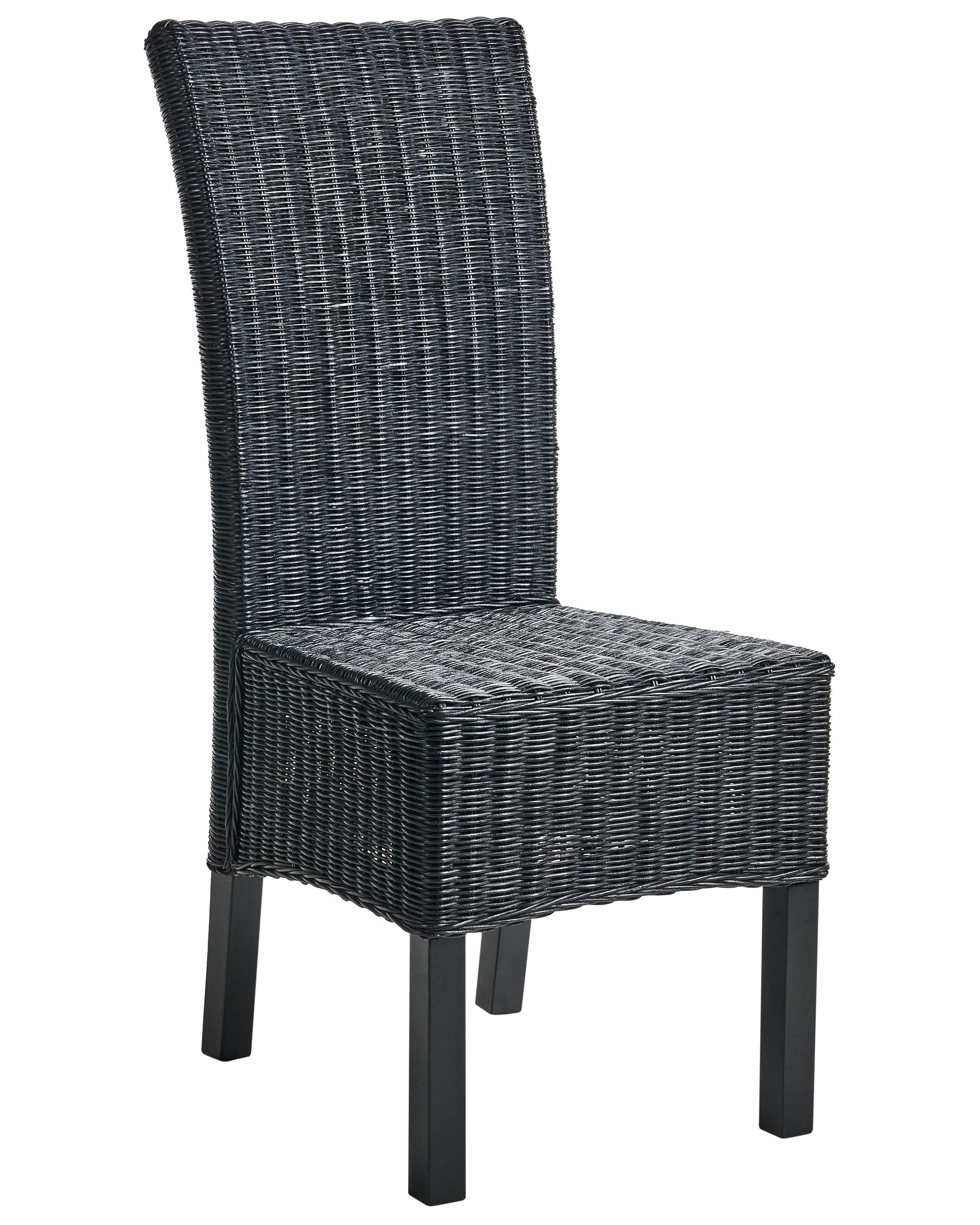 Beliani Set di 2 sedie da pranzo en Rattan Scandinavo ANDES  