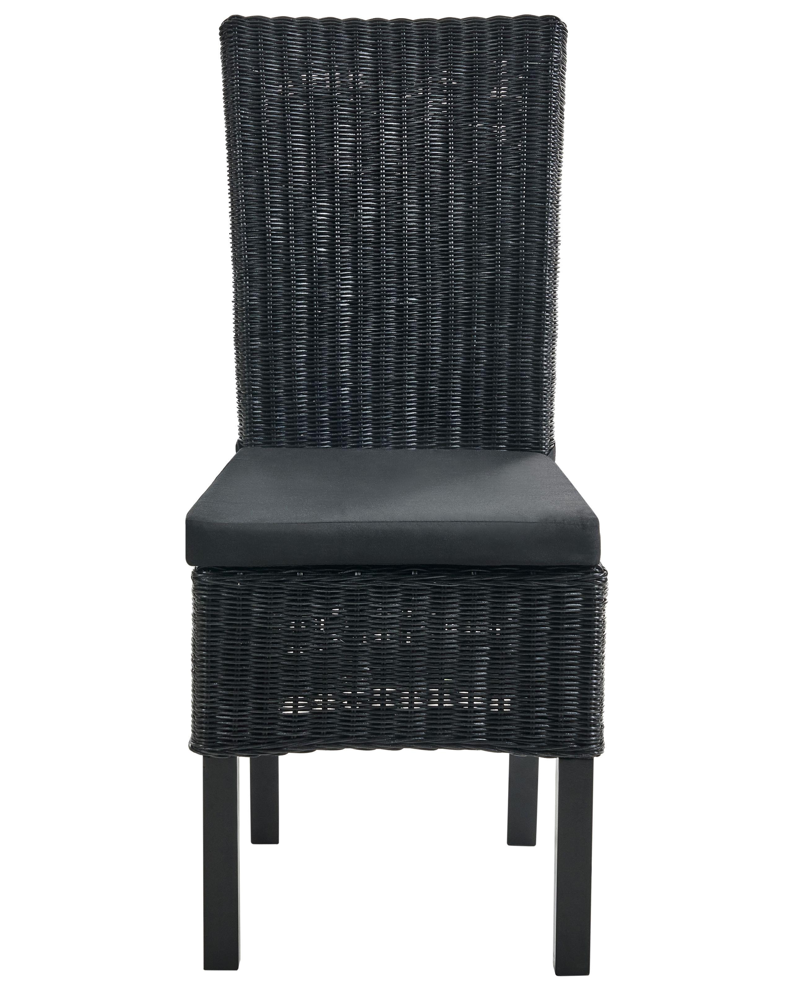 Beliani Set di 2 sedie da pranzo en Rattan Scandinavo ANDES  