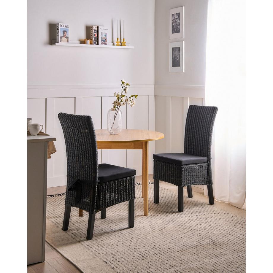 Beliani Set di 2 sedie da pranzo en Rattan Scandinavo ANDES  