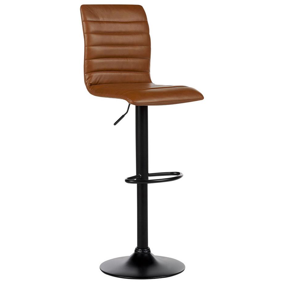 Beliani Lot de 2 chaises de bar en Cuir PU Moderne LUCERNE  