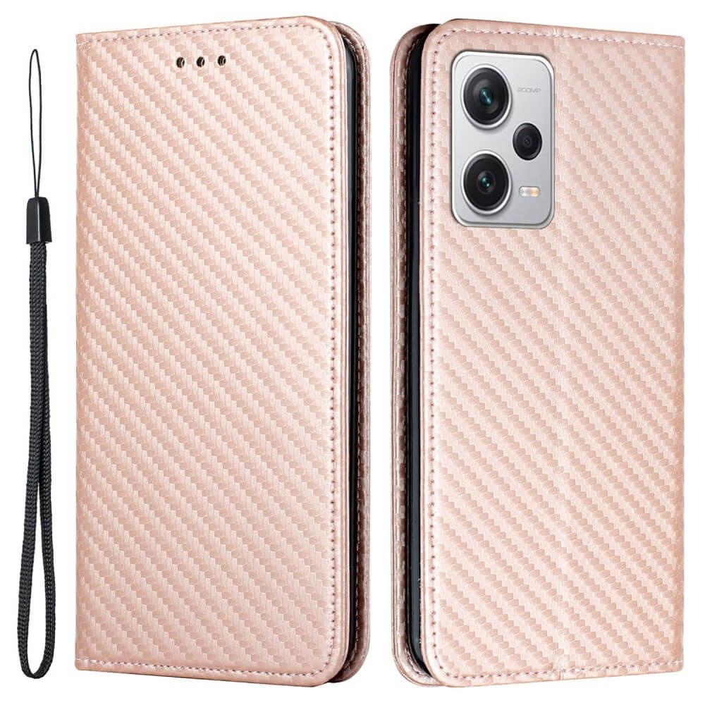 Cover-Discount  Xiaomi Poco X5 Pro - Carbon Look Flip Case Hülle 