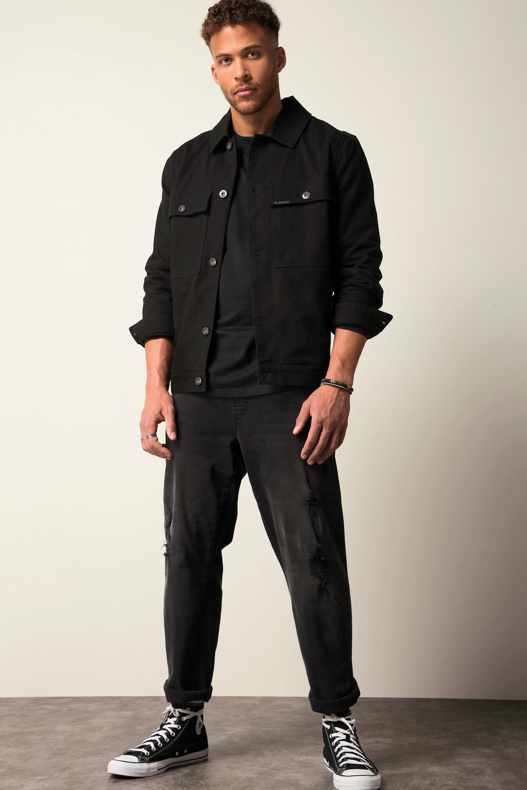 Sthuge Giacca in twill grandi tasche sul petto  