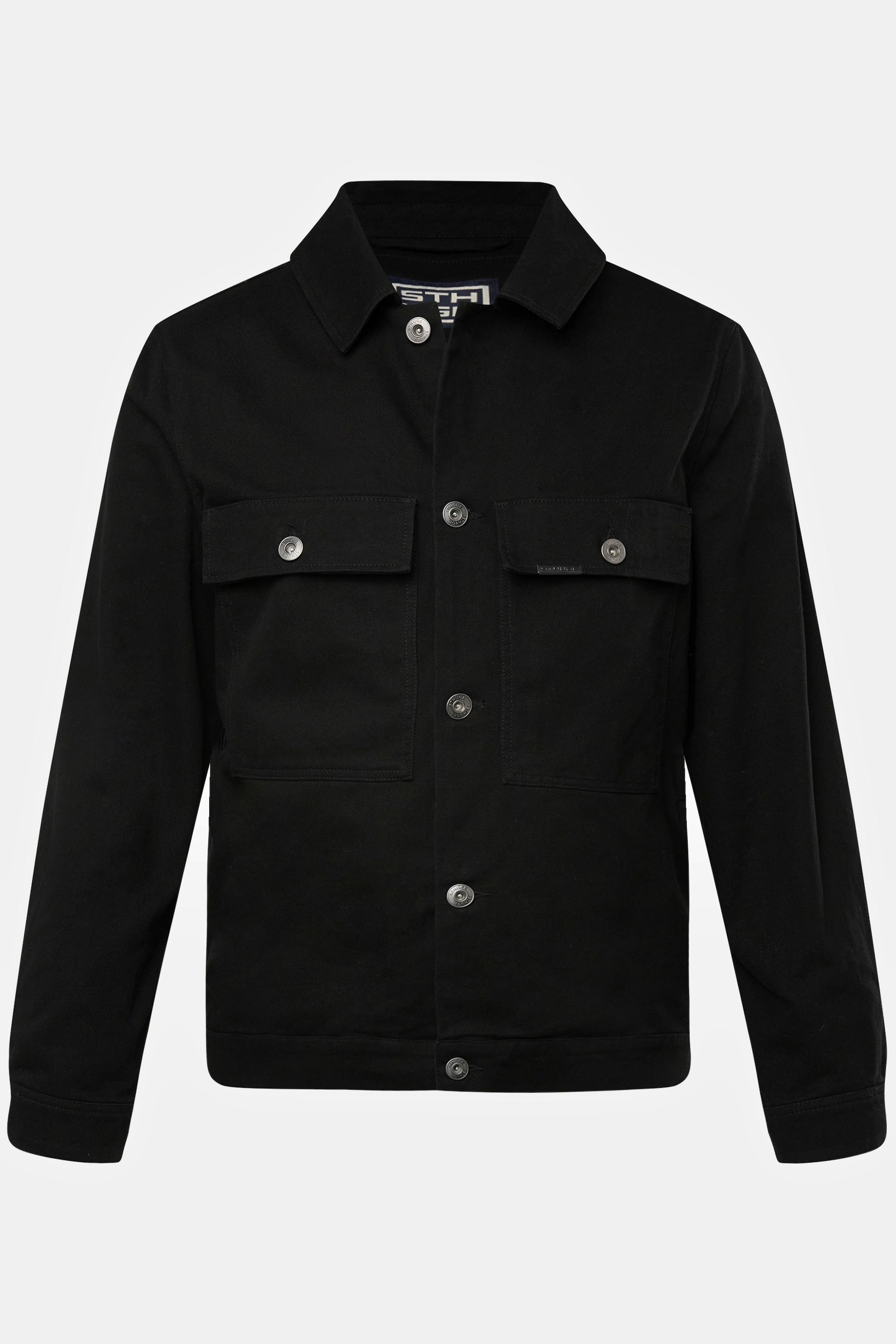 Sthuge Giacca in twill grandi tasche sul petto  