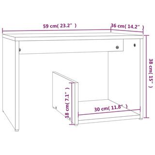 VidaXL Table d'appoint bois d'ingénierie  