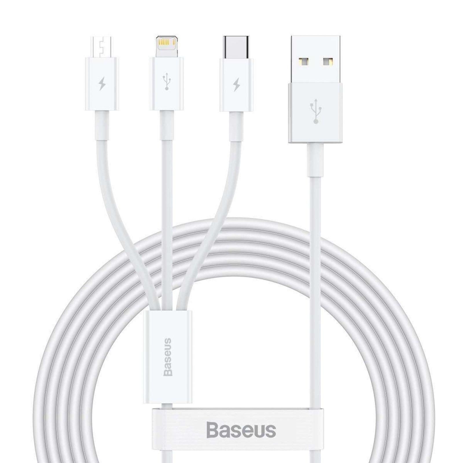 Baseus  Cavo 3 in 1, USB 1 metro e 50 - Baseus 