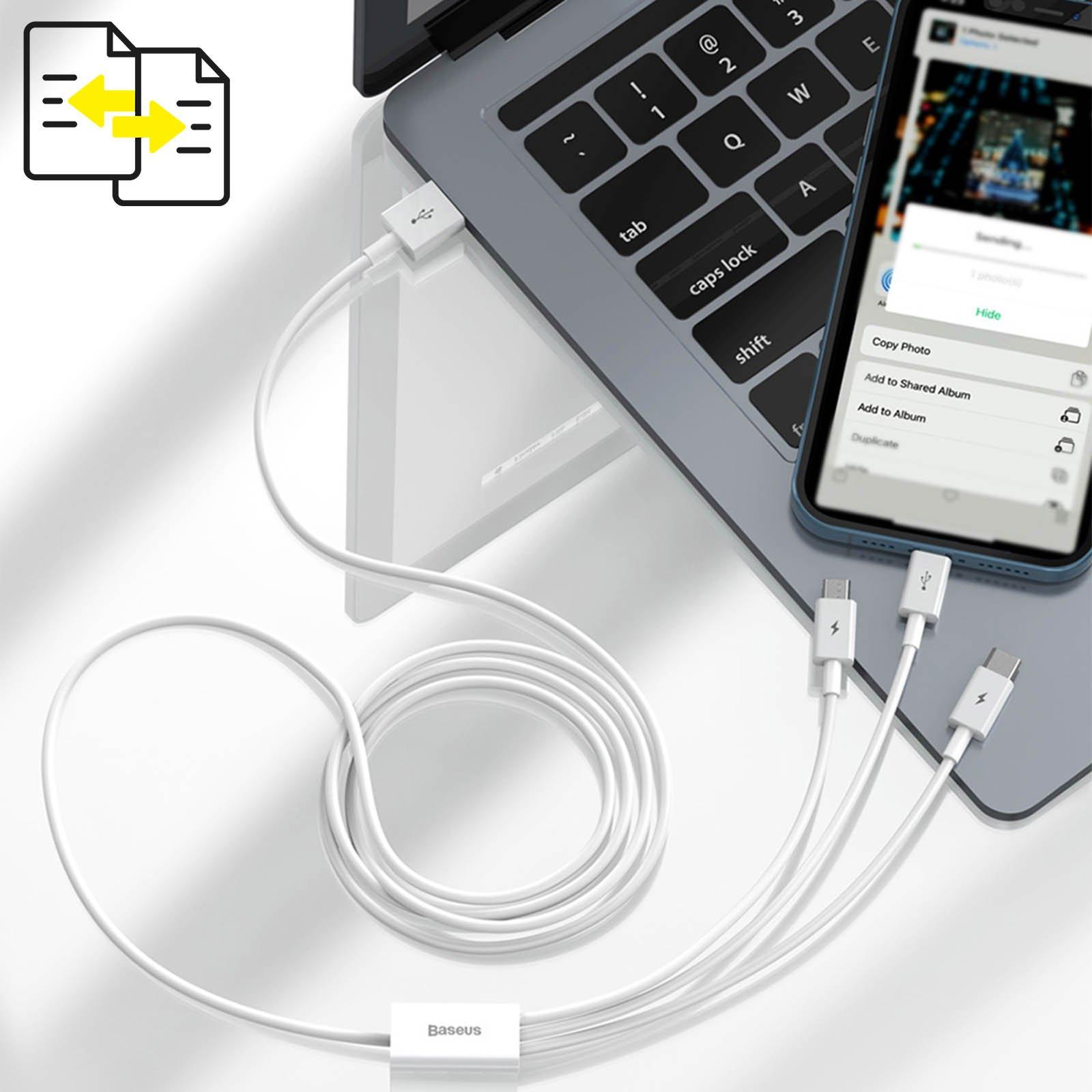 Baseus  3-in-1-Kabel, USB 1,5 Meter - Baseus 