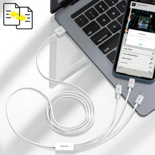 Baseus  Cable 3 en 1, USB 1,5 mètres - Baseus 