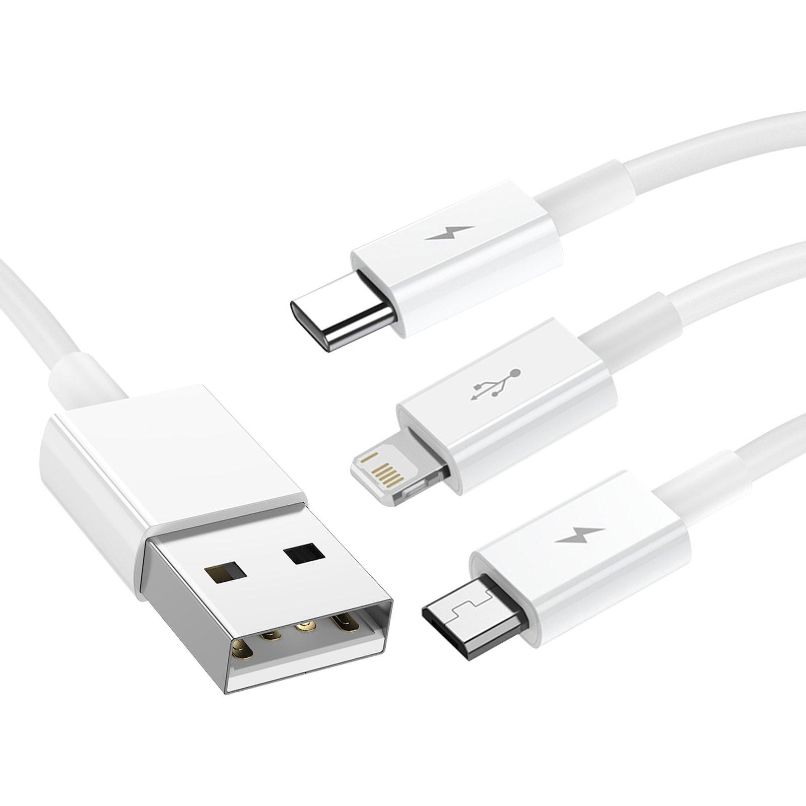 Baseus  Cable 3 en 1, USB 1,5 mètres - Baseus 