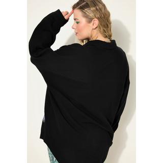 Studio Untold  Blusa dal taglio oversize in mussola con ricami di occhi e maniche lunghe 