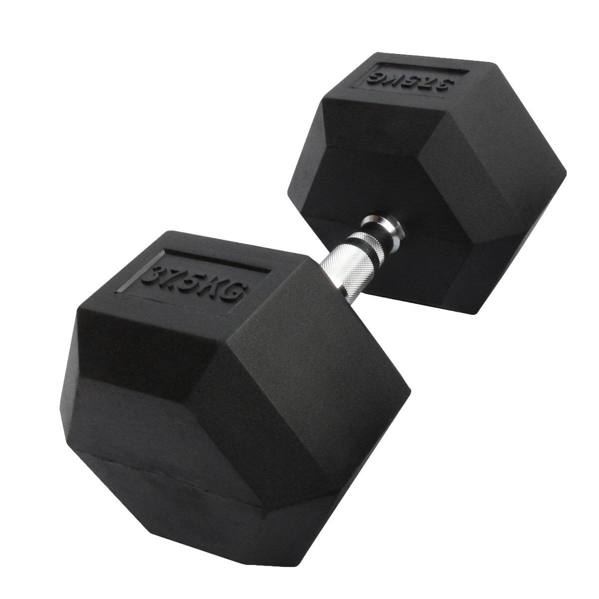 GladiatorFit  Haltère hexagonal "Hex Dumbbell" en caoutchouc 