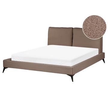 Lit avec sommier en Bouclé Scandinave MELLE