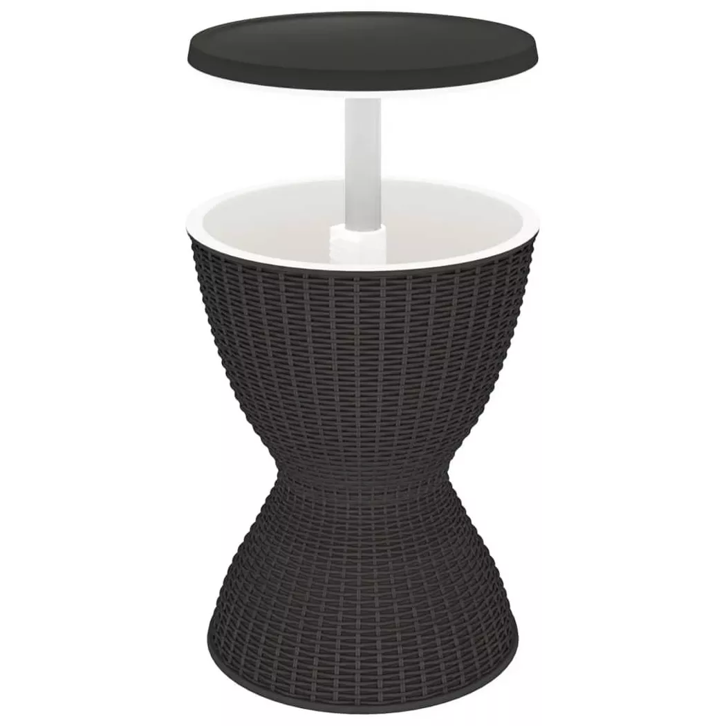 VidaXL - tavolo frigo Polipropilene, One Size, Nero