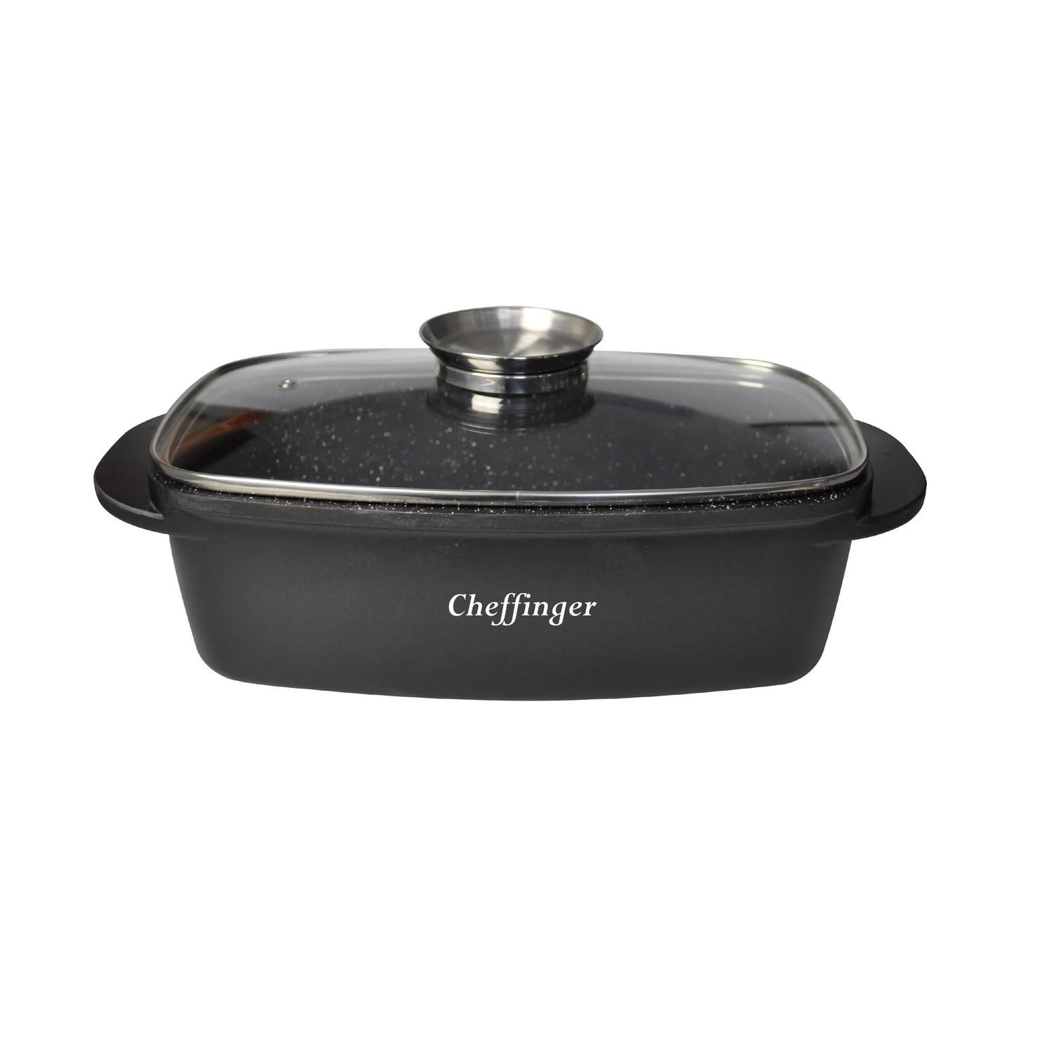 Cheffinger Stampo da forno con coperchio - 32 cm  