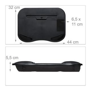 B2X  Genouillère pour ordinateur portable noire 