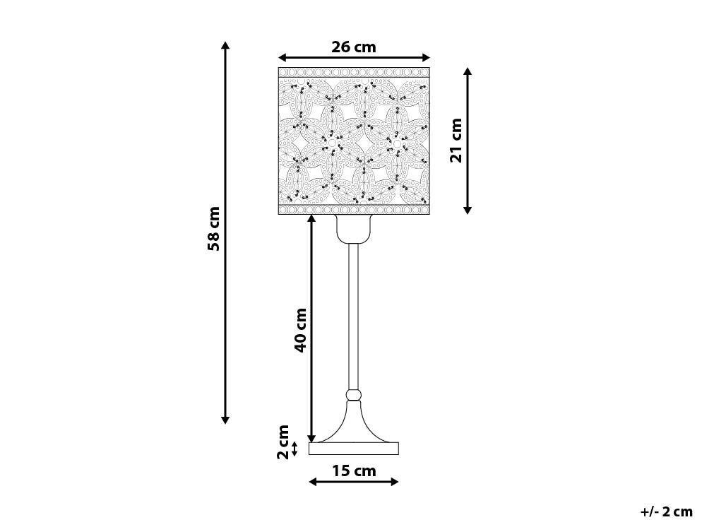 Beliani Lampe à poser en Métal Glamour SAJO  