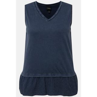 Ulla Popken Débardeur à frise brodée Col V  