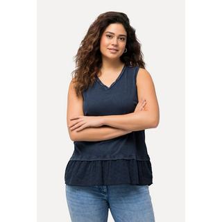 Ulla Popken Débardeur à frise brodée Col V  