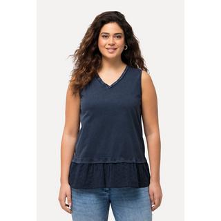 Ulla Popken Débardeur à frise brodée Col V  