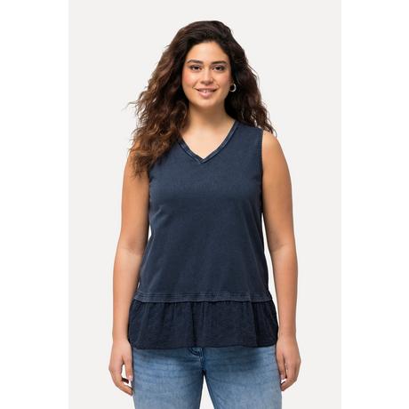 Ulla Popken Débardeur à frise brodée Col V  