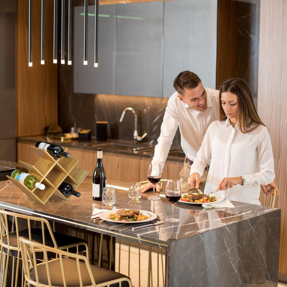 B2X Portabottiglie in bambù  