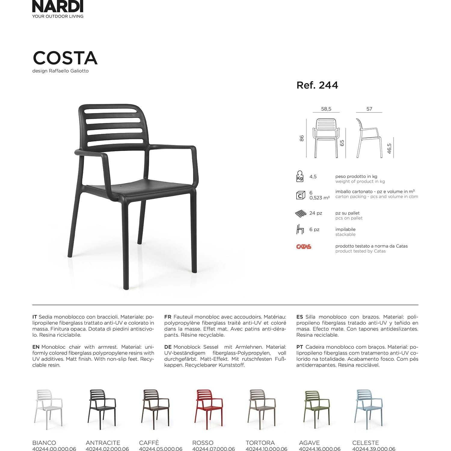 NARDI outdoor Gartensessel Costa  