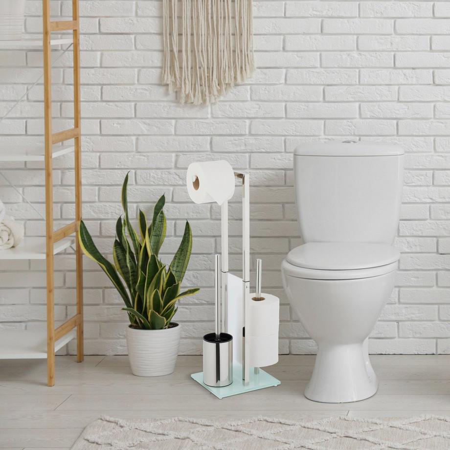 Northio Ensemble WC autoportant en acier et verre  