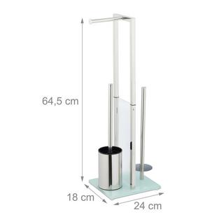 Northio WC indipendente in acciaio e vetro  