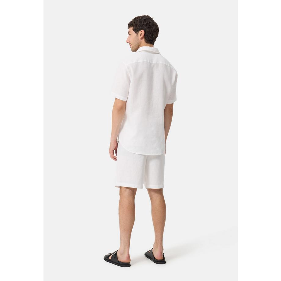 CASH-MERE.CH Chemise Lin Manches Courtes  