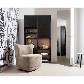 mutoni Fauteuil pivotant Atty Chunky Velvet sable  