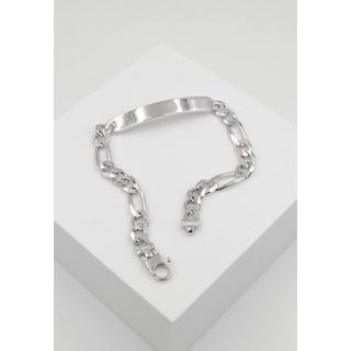 MUAU Schmuck  Plaketten-Armband Silber 925 Figaro, 6.3mm, 21cm 