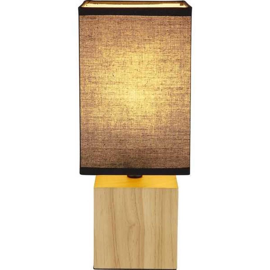 mutoni Tischleuchte Valentino Holz Textil naturfarben 1xE27  