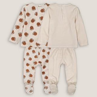 La Redoute Collections  2er-Pack Samt-Pyjamas mit Cookie-Motiven 