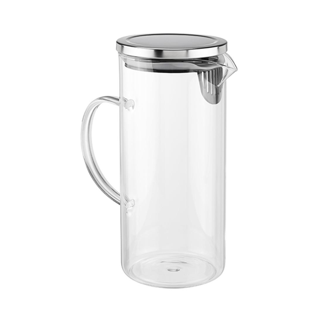 FS-STAR Réfrigérateur pichet 1.3L en verre avec couvercle en inox  