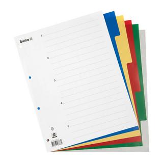 Biella  Répertoire PP neutre extra-large pour poches transparentes, 1-5 - Couleurs assorties 