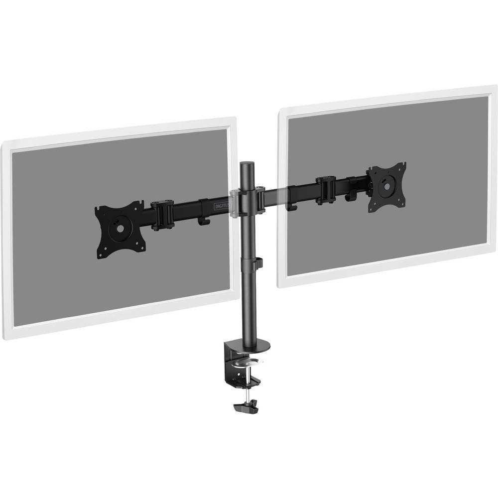 Digitus  2fach Monitor-Tischhalterung 38,1 cm (15) - 68,6 cm (27) Schwarz Drehbar, Höhenverstellbar 