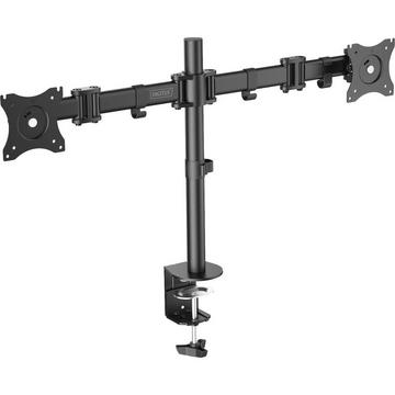 2fach Monitor-Tischhalterung 38,1 cm (15) - 68,6 cm (27) Schwarz Drehbar, Höhenverstellbar