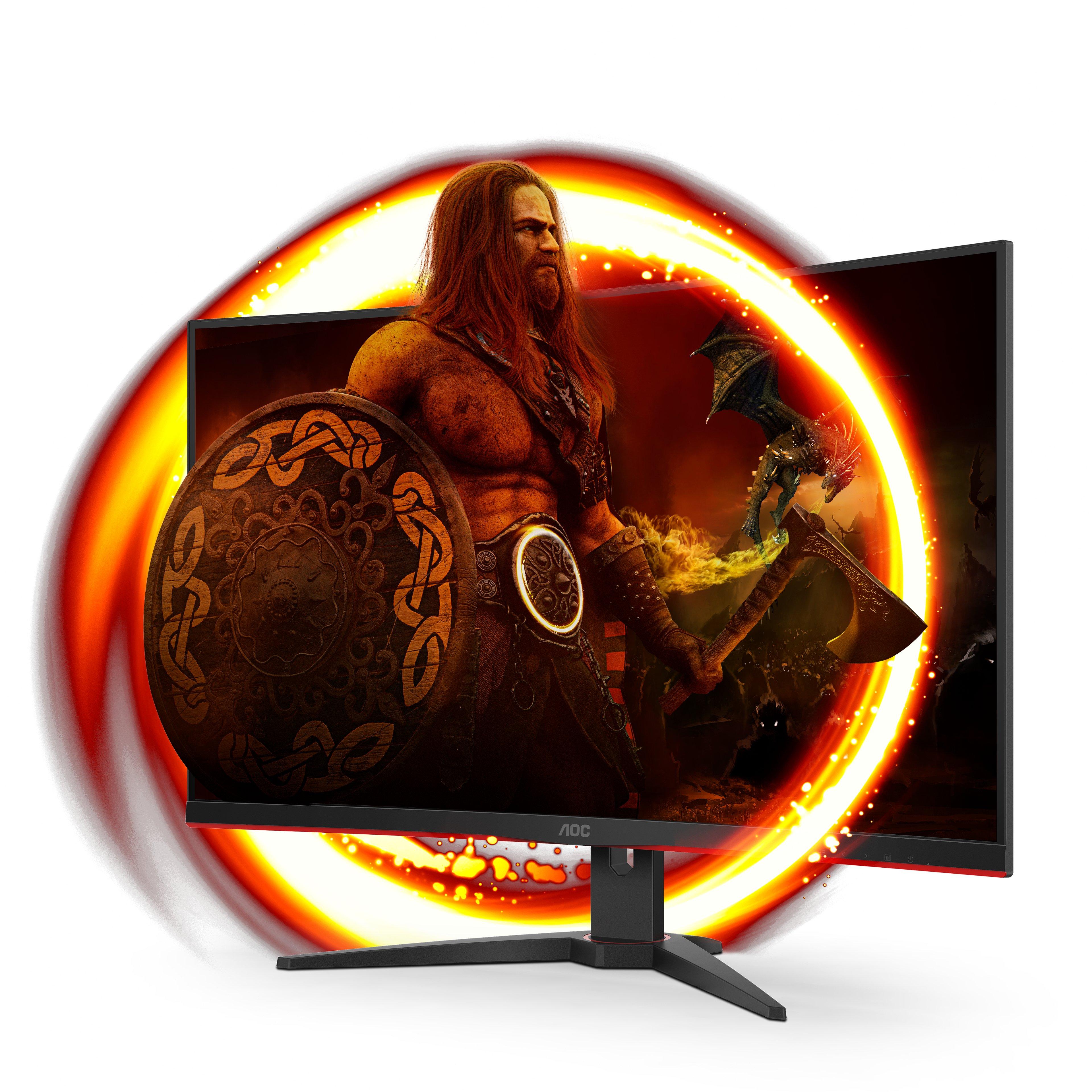 AOC  G2 CQ32G2SE/BK LED display 80 cm (31.5") 2560 x 1440 pixels 2K Ultra HD Noir, Rouge 