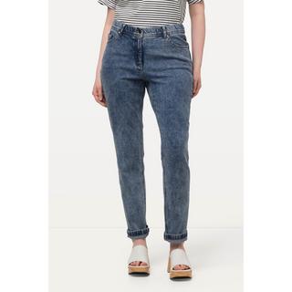 Ulla Popken  Jeans modello Sammy in cotone biologico con taglio della gamba aderente e cintura comoda 