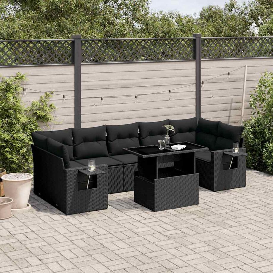 VidaXL set divano da giardino Polirattan  