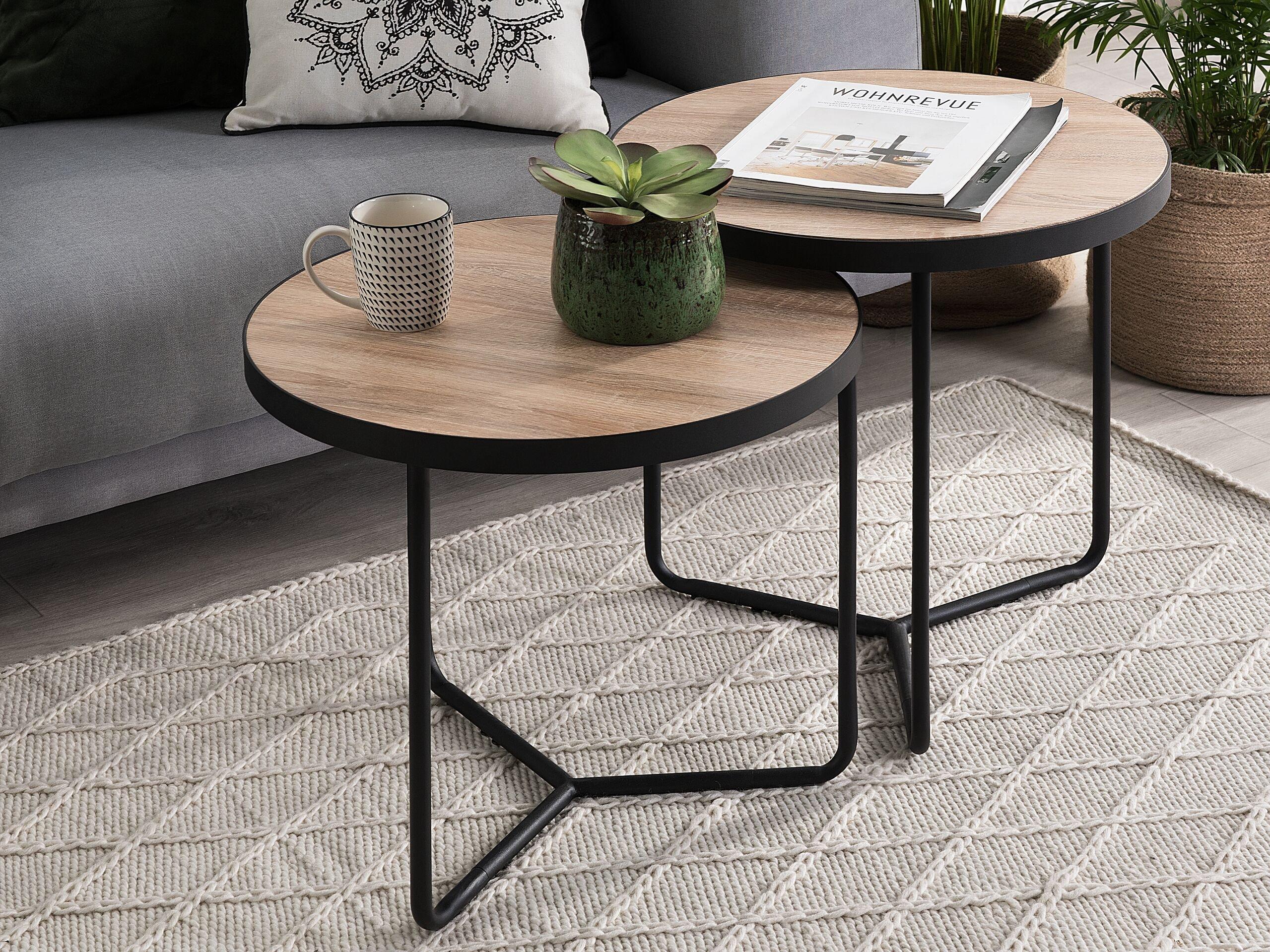 Beliani Ensemble de tables en MDF Moderne MELODY  