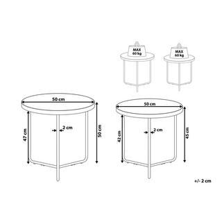 Beliani Ensemble de tables en MDF Moderne MELODY  