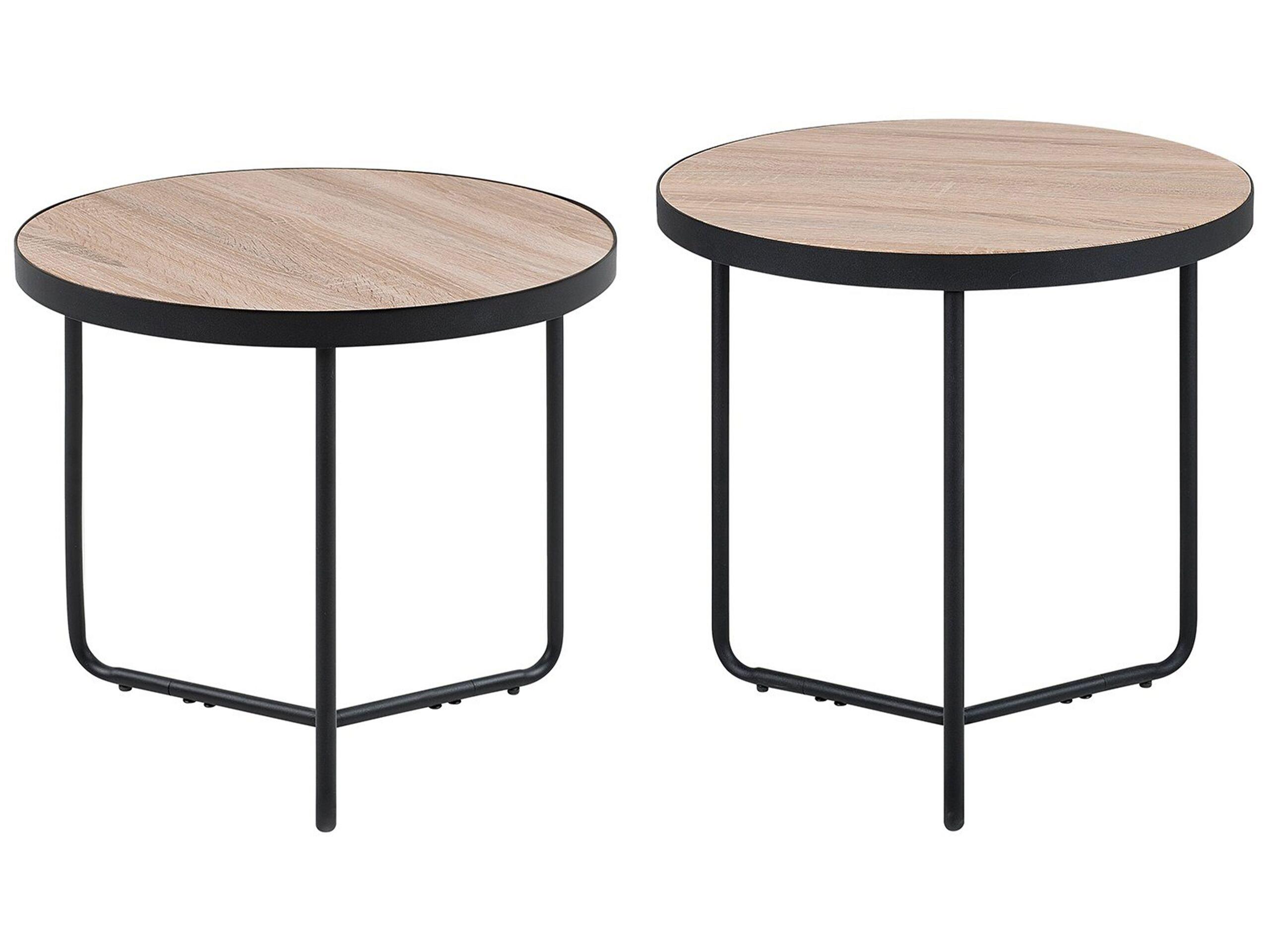 Beliani Ensemble de tables en MDF Moderne MELODY  